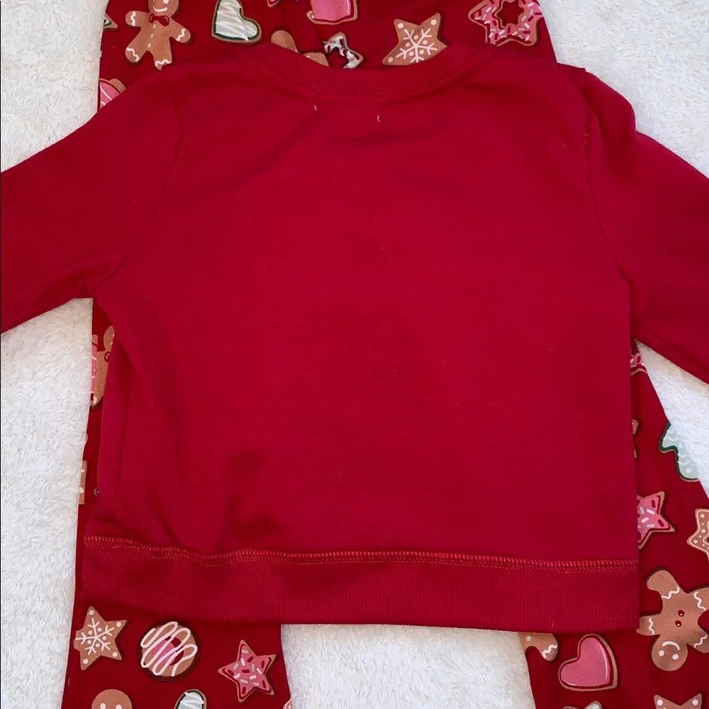 Btween Red Christmas Cookies Pajama Set GUC 5 Holiday Loungewear